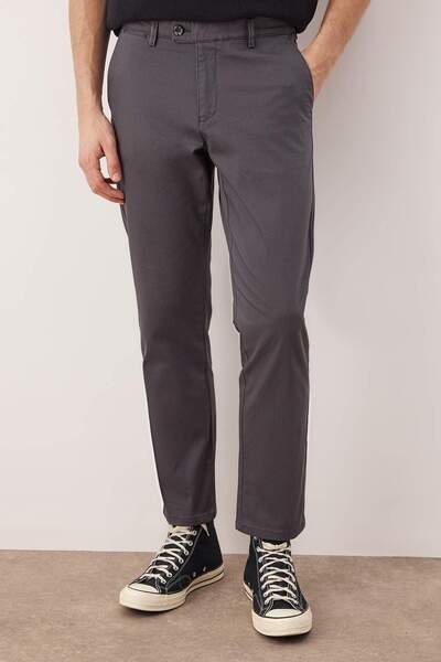 Trendyol Collection Anthracite Men's Textured Fabric Trousers Tmnaw26Pl00029