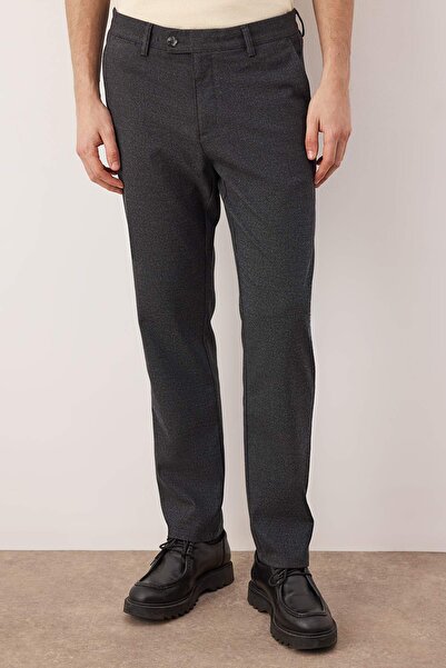 Trendyol Collection Black Mottled Men's Fabric Trousers Tmnaw26Pl00028