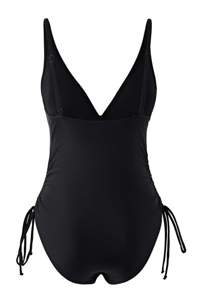 Trendyol Collection Black Deep V Swimsuit Tbess26Ma00020