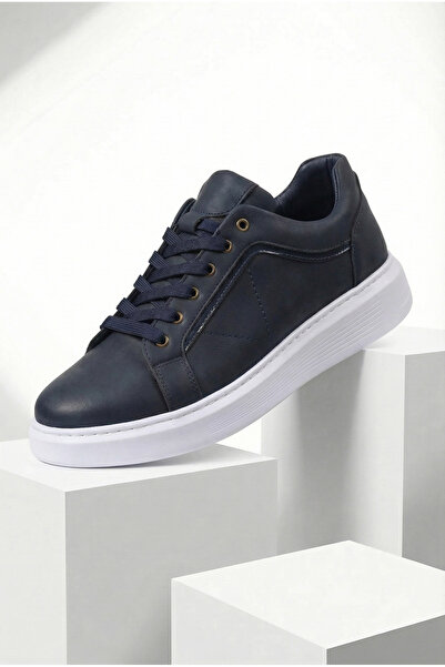 Men's Sports Shoes Casual Sneaker Navy Blue Color Orthopedic Sole M801