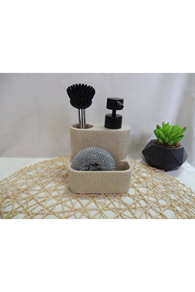 Ucuz Parçacım Polyresin Mermer Desenli Tezgah Üstü Sıvı Sabunluk – Fırçalı ve...