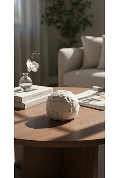 Louve Store Ay Şeklinde Dekoratif Kapaklı Kutu , Hediyelik Eşya , Dolunay