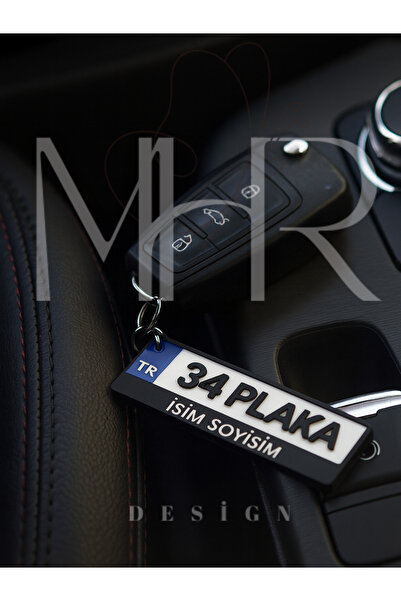 MHR DESİGN TR Plakalı Anahtarlık Kişiye özel