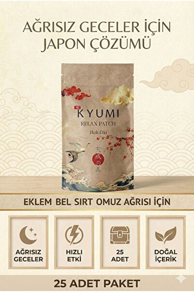 Kyumi Hızlı Etkili Kas Omuz Sırt Anında Etki Relax Rahatlatıcı En İyi Isı Ağrı Bandı 25 Adet