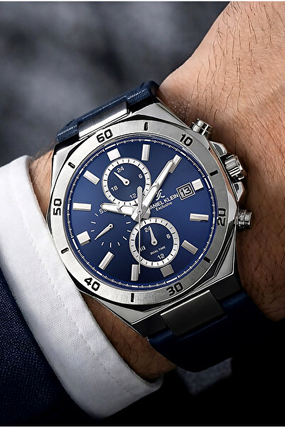 Daniel Klein ساعة يد رجالية حصرية - مقاومة للماء حتى 3 ATM - سوار هدية من الجلد من Lazine