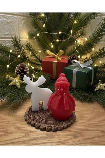MUM 3’lü Noel Ve Yılbaşı Seti Kardan Adam Geyik Kütük Altlık