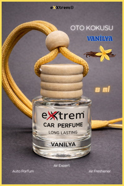 EXXTREM Dekoratif Oto Kokusu - Vanilya | Ahşap Asma Araba Kokusu | 4 Hafta Ka...
