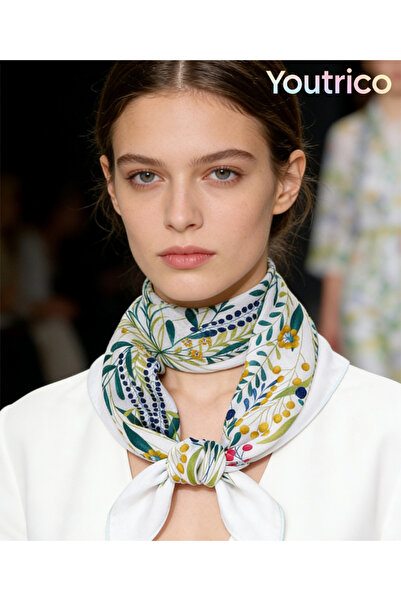 Youtrico وشاح حريري 58 سم، ربيع جديد، متعدد الاستخدامات، بتصاميم أوروبية وأمر...
