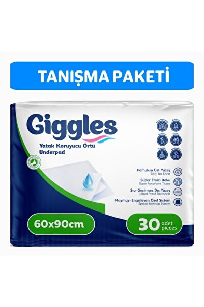 giggles 60x90 Yatak Koruyucu Örtü 30'lu 1 Paket 30 Adet