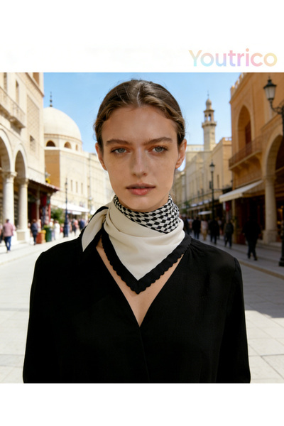 Youtrico Silk Scarf 70*70cm Early autumn-sun Shielding Wrinkled Square, Trend...