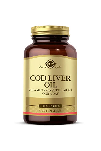 Solgar Cod Liver Oil (Morina Balığı Karaciğer Yağı) 100 Kapsül