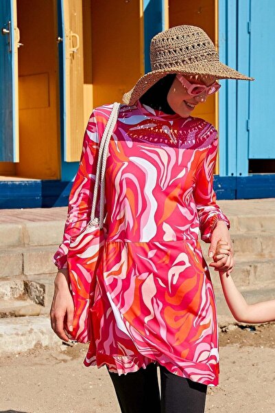 Marina حقيبة شاطئ ملونة باللون الفوشيا - موديل C2322