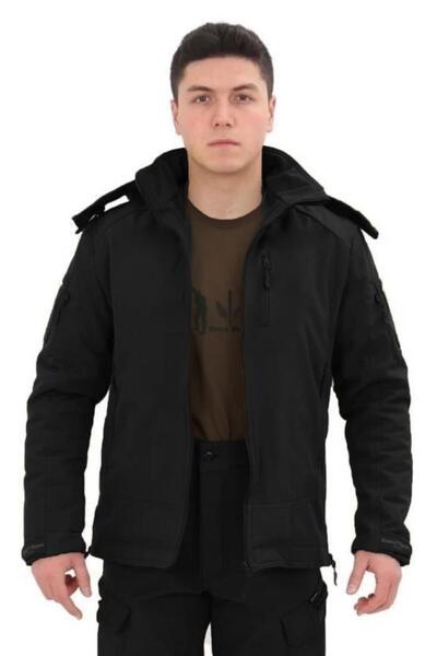 SINGLE SWORD Taktik Çok Cepli Polar Astarlı Suya Dayanıklı Avcı Outdoor Softshell Mont