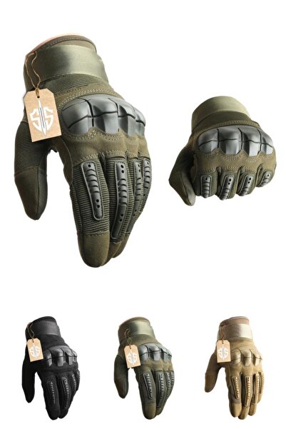 SINGLE SWORD Tam Parmak Profesyonel Korumalı Dokunmatik Parmak Askeri Taktik Haki Motosiklet/Bisikle