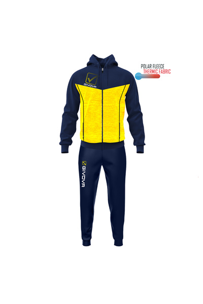 Givova Trening Visa cu gluga, bleumarin/galben, 3XL