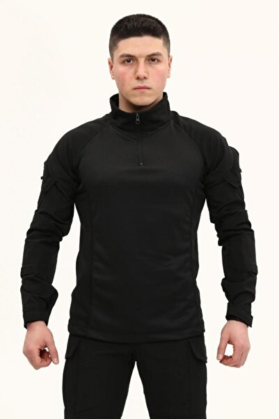 SINGLE SWORD Siyah Taktik Combat Operasyon Tşörtü