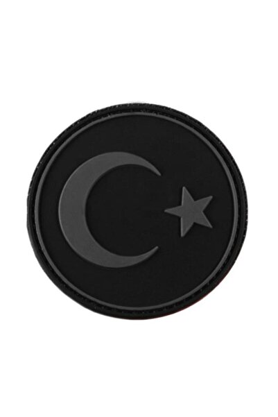 SINGLE SWORD Pathç البلاستيك 3D جولة العلم التركي معطف من الأسلحة الأسود