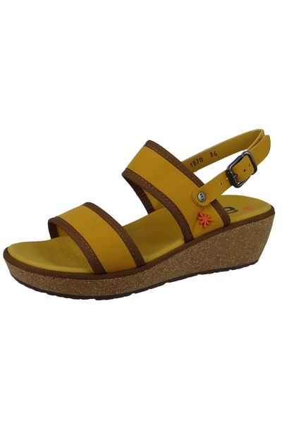 ART Damen Komfort Sandalen Capri 1870 Gelb Mostaza Textil