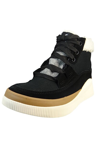 Sorel Damen Mid Sneaker Winterschuhe Out n About IV Mid 2088201 Schwarz 010 Black Sea Salt Leder und Text