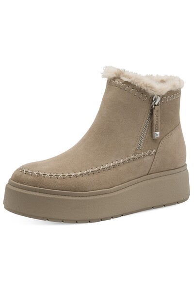 Tamaris Damen Elegante Stiefelette Winterschuhe Warmfutter 1-26442-45 Braun 375 Antelope Leder