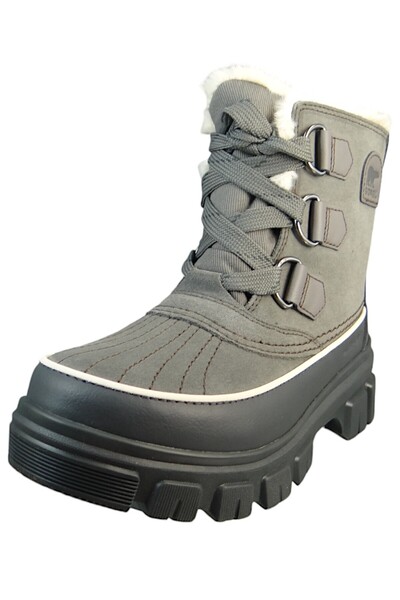 Sorel Damen Stiefel Stiefel Winterschuhe Torino V WP 2106701 Grau 052 Quarry Grill Leder/Synthetik mit Ge