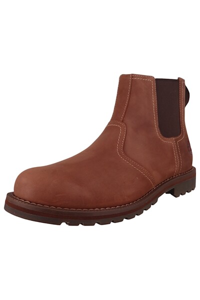 Timberland Herren Boots Stiefelette Larchmont Chelsea TB1A2GJR248 Braun Brownie Leder mit Außensohle aus Gummi