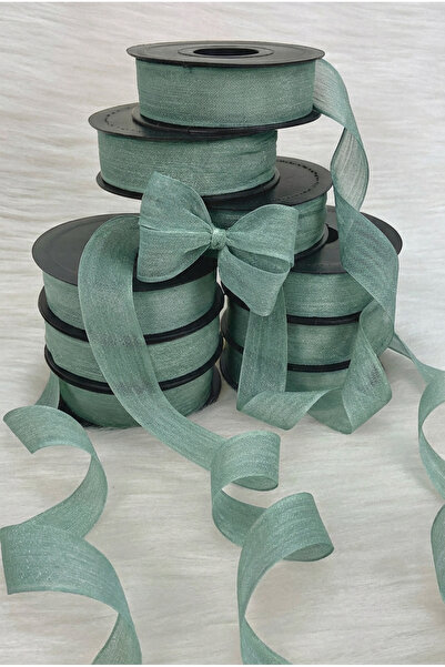 ZEYMERADE Mint Yeşili Keten Nopeli Kurdele 2,5 Cm 20 Metre, Bohça Çeyiz Özel ...