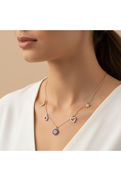 ERKOÇ JEWELLERY 925 Ayar Gümüş Şans Kolyesi