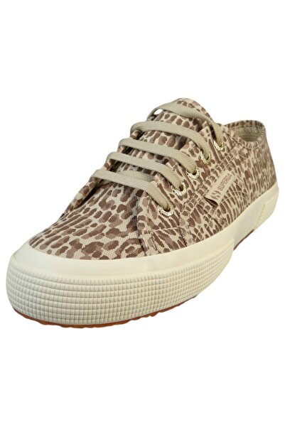 Superga Damen Low Sneaker 2750 Jaguar Print S8144NW Mehrfarbig AD6 Brown LT-Beige Textil