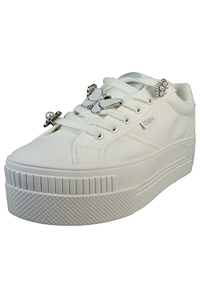 Buffalo Damen Low Sneaker Paired Ice 1636407 Weiß White Multi Textil/Synthetik mit Perfect Fit Memory Foam