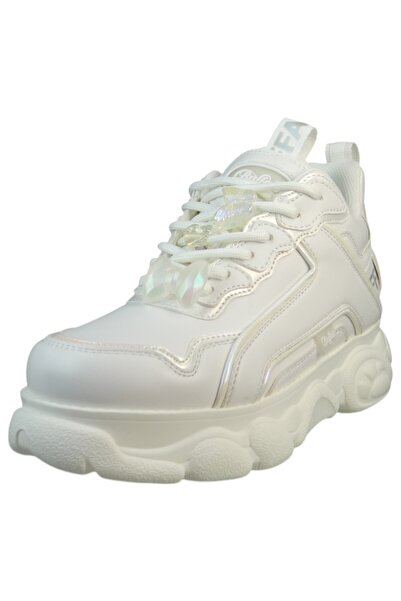 Buffalo Damen Low Sneaker CLD CHAI Low Top 1636382 Weiß White Mermaid Textil/...