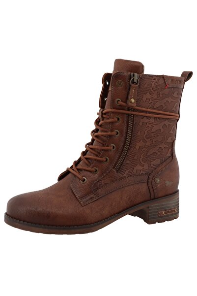 Mustang Damen Elegante Stiefelette 15M0062002 Braun 205 Cognac Kunstleder
