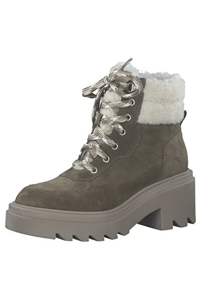 Tamaris Damen Elegante Stiefelette 1-26243-41 Grün 761 Olive Comb Leder und T...