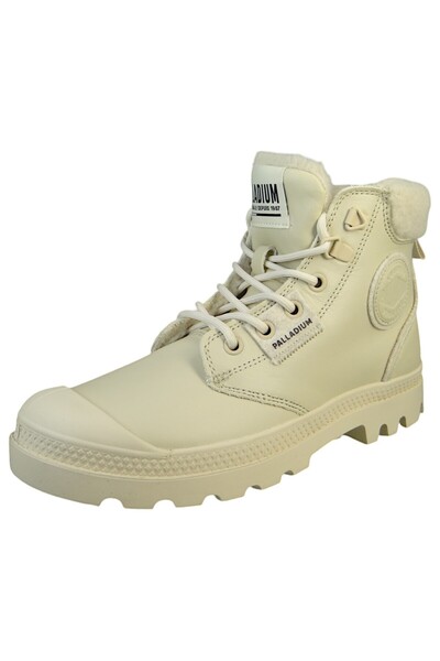 Palladium Damen Sportliche Stiefelette Pampa Hi Snow 94380-175-M Creme Almond Milk Leder