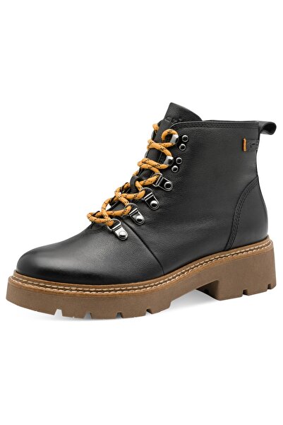 Tamaris Damen Elegante Stiefelette 1-25212-45 Schwarz 001 Black Leder