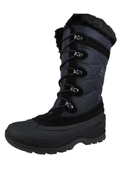 Kamik Damen Winterstiefel Stiefel Winterschuhe Snovalley 4 NK2283 Schwarz BLK Black Leder/Synthetik mit I