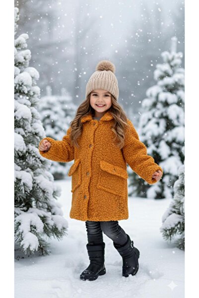 HC Kids Wear Παλτό από βελούδινο ύφασμα για κορίτσια