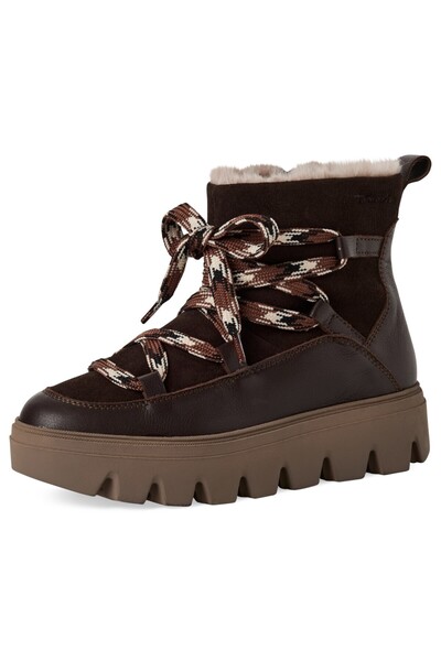 Tamaris Damen Elegante Stiefelette Winterschuhe Warmfutter 1-26274-45 Braun 3...