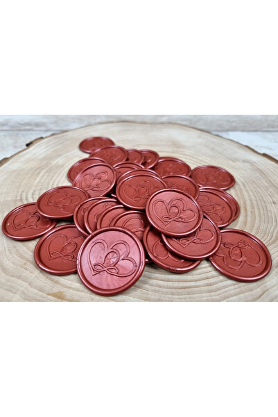 Invitatii Originale Set 20 buc Sigilii ceara rosu inimi 59