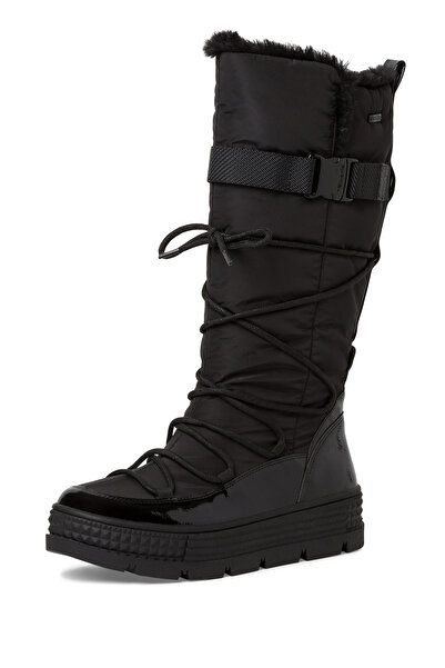 Tamaris Damen Stiefel Stiefel 1-26657-41 Schwarz 001 Black Lederimitat/ Texti...