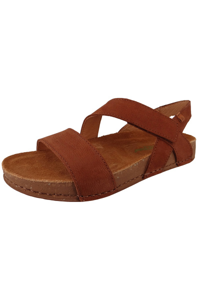 El Naturalista Damen Sandalen Balance N5791 Braun Wood Leder mit Comfort-Last