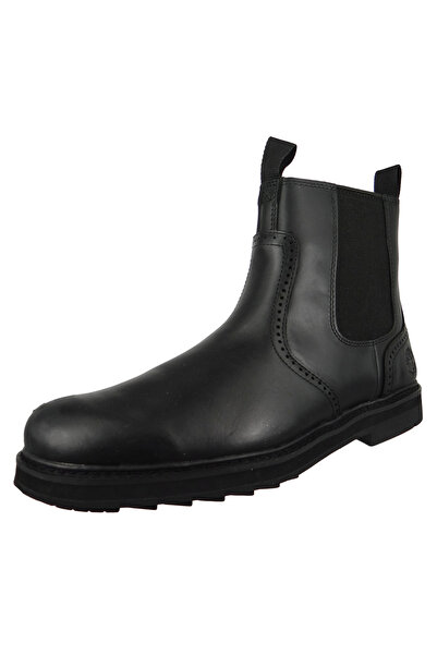 Timberland Squall Canyon Chelsea A297A Herren Stiefelette Sportlich Wanderschuhe Leder Schwarz Black Full Grai