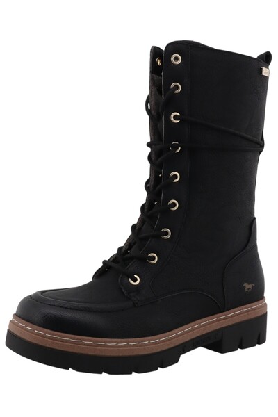 Mustang Damen Stiefel Stiefel 15M0012008 Schwarz 001 Black Kunstleder