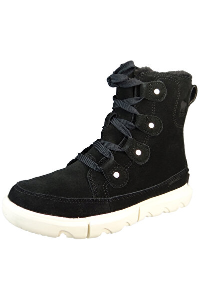 Sorel Damen Sportliche Stiefelette Winterschuhe Explorer Next Joan WP 2058871 Schwarz 010 Black Fawn Wild