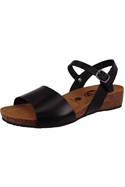 PLAKTON Damen Komfort Sandalen NOW Vaquetilla Wedge/Keil 775896 Schwarz Negro...