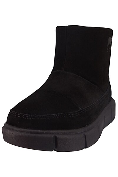 Sorel Damen Stiefelette Winterschuhe Explorer III Slip-On WP 2077971 Schwarz 010 Black Sea Salt Wildlede
