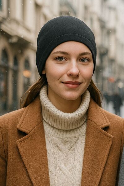 SINGLE SWORD Căciulă de iarnă cu strat dublu de lână pentru protecție împotriva frigului