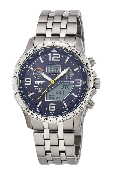 ETT Eco Tech Time Mens Watch Ett EGT-11575-31M, Quartz, 43mm, 10ATM
