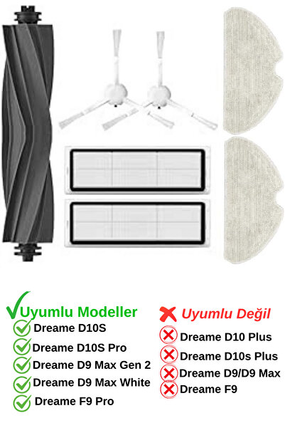 RotRever مجموعة قطع غيار فلتر هيبا وممسحة السيليكون الرئيسية لروبوت التنظيف د...