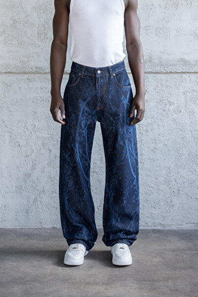 Machinist Baroque Patterned Jean Paisley Patterned